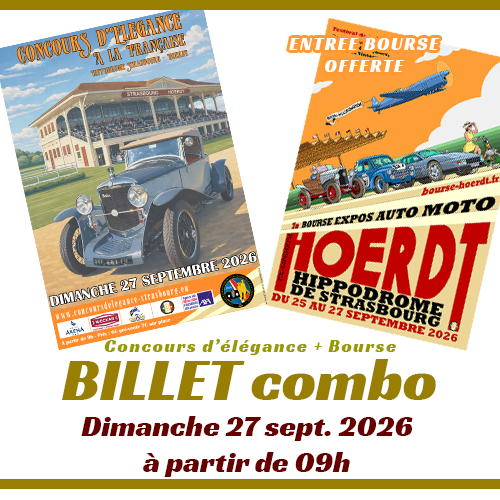 Billet COMBO Concours d'élégance 2026